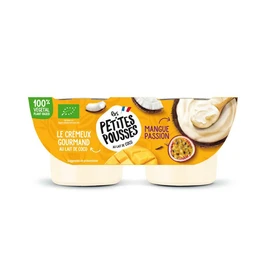 Dessert végétal au lait de coco mangue bio (2x100g)