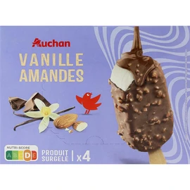 Bâtonnets glacés vanille amandes (348g)