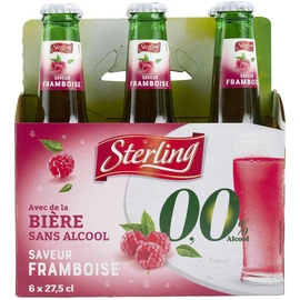 Bière aromatisée framboise 0% bouteilles (6x27,5cl)
