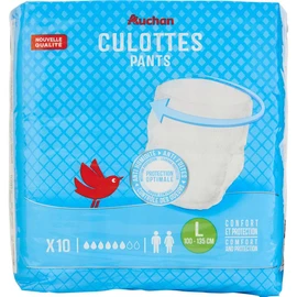 Culottes incontinence protection optimale jour taille L 100-135cm (x10)