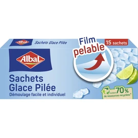 Sachets glace pilée démoulage facile et individuel (x15)