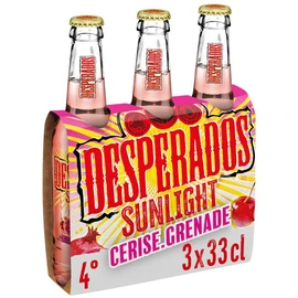 Sunlight Bière aromatisée tequila à la cerise et grenade 4% bouteilles (3x33cl)