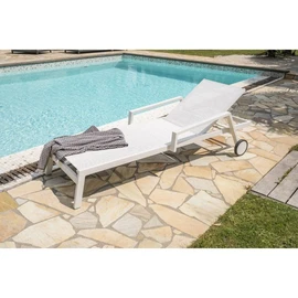 Bain de soleil - Aluminium et textilène - Blanc - IBIZA