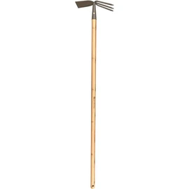 Houe double tête manche bambou - 120 cm