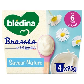 Brassés petit pot nature dès 6 mois (4x95g)