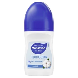 Déodorant bille Anti-transpirant 48h 0% Alcool Fleur de Coton (50ml)
