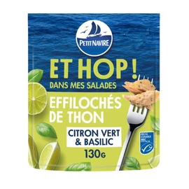 Effilochés de thon citron vert et basilic (130g)