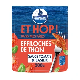 Effilochés de thon sauce tomate et basilic (200g)