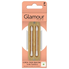Coton Tiges Silicone Boite Bambou