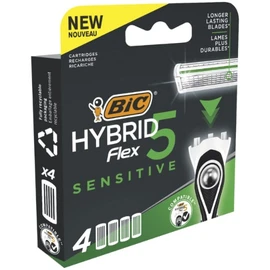 Recharges de Lames avec Bande Lubrifiante - Hybrid Flex 5 Sensitive (x4)