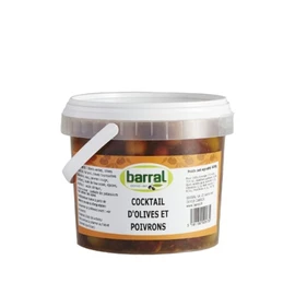 Olives vertes et poivrons (600g)