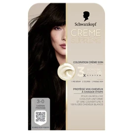 Coloration Permanente 3-0 Châtain Profond Soin Systeme HaptIQ Crème Supreme