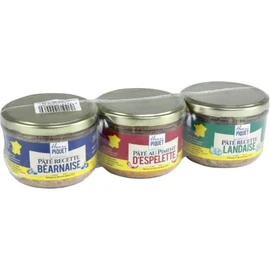 Pâté béarnais, landais & Espelette (3x180g)