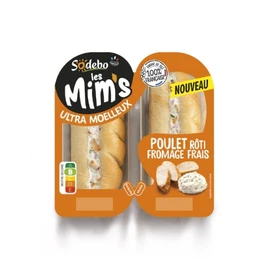 Sandwich Poulet Rôti Fromage Frais Les Mim's (120g)