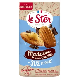 Madeleines Coquilles Pépites de Chocolat -30% de Sucre (300g)