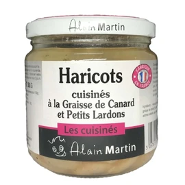 Plat cuisiné Haricots à la graisse de canard et petits lardons (380g)
