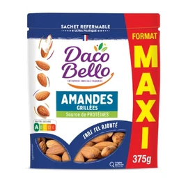 Amandes grillées sans sel ajouté maxi format (375g)