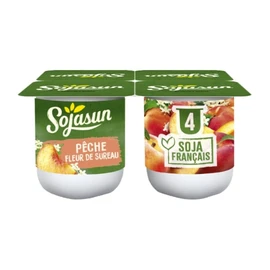 Yaourt Pêche et Fleur de Sureau (4x100g)