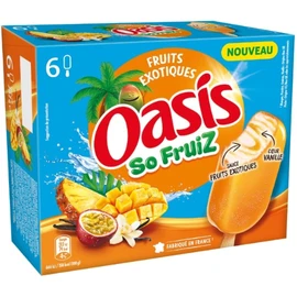 Glace So Fruiz Saveur Fruits Exotiques Cœur Vanille (x6)