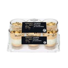 Verrines Saumon Fromage et Concombre (240g)