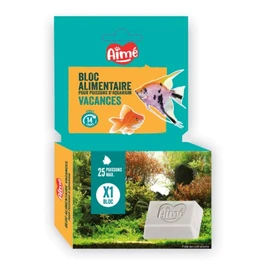Bloc alimentaire poussée d'aquarium vacances (35g)