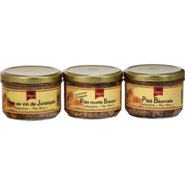 Pâtés 3 recettes sélection 'pur porc' (3x180g)