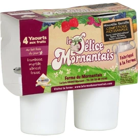 Yaourts framb/myrtille/abricot/fraise (4x125g)