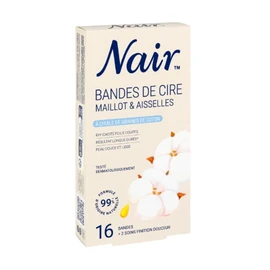 Bande de Cire Maillot & Aisselles à l'huile de Graine de Coton