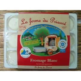 Fromage blanc au lait entier pasteurisé (12x120g)