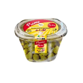 Olives Vertes Entières à l'ail (450g)