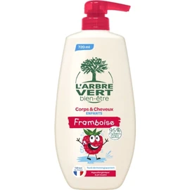 Shampooing - Gel Douche  Enfant Corps & Cheveux Parfum Framboise (720ml)
