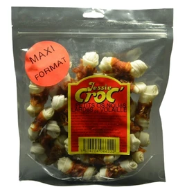 Petits os pour chien noués lardés volaille (400g)