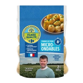 Pommes de terre vapeur blanches micro-ondables (500g)
