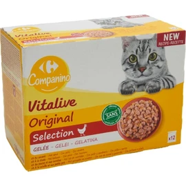 Pâtée Pour Chat Adulte En Gelée Viande Légume Vitalive (12x100g)