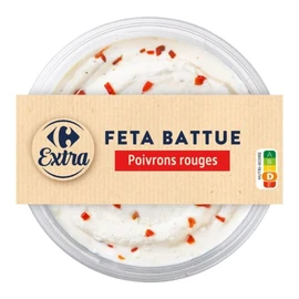 Feta battue poivron rouge (140g)