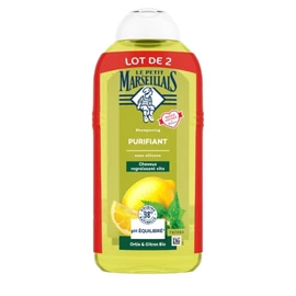 Shampoing Purifiant Cheveux regraissant vite Ortie et Citron Bio (2x300ml)