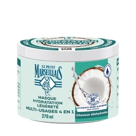 Masque Capillaire  Hydratation Eau de Coco Multi-Usage 4 en 1 (370ml)