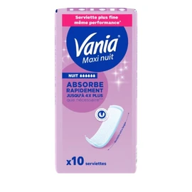 Serviettes Hygièniques Maxi Nuit (x10)