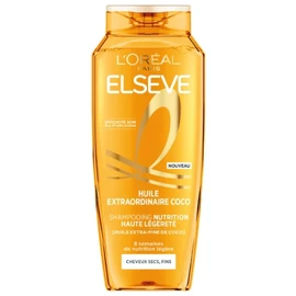 Shampoing Nourrissant Cheveux secs et fins Huile extraordinaire de coco Elseve (250ml)