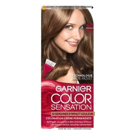 Coloration Permanente 6.0 Blond Foncé Fade-Resist Couvre 100% Cheveux Blancs Color Sensation