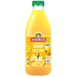 Boisson aux Fruits La Vie En Jaune Ananas Pomme Banane et Citron (90cl)