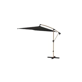 Parasol Deporté à Manivelle effet Bois D3m Noir Gaya