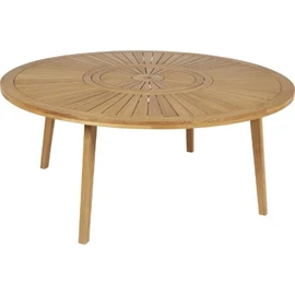 Table de Jardin Ronde 5/8 personnes en Bois Teck FSC avec plateau tournant Bornéo