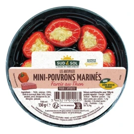 Mini poivrons farcis au thon (130g)