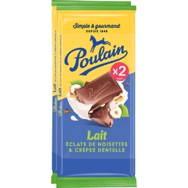 Tablette de chocolat lait noisette (2x95g)