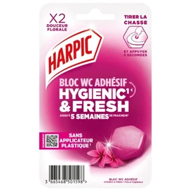 Bloc Wc Adhésif Hygienic & Fresh Brise Douceur Floral (x2)