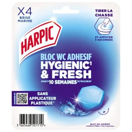 Bloc Wc adhesif  Hygiènic & Fresh - Parfum Brise Marine