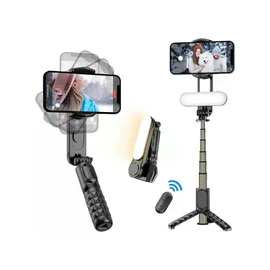 Stabilisateur motorisé + perche pour selfie noir