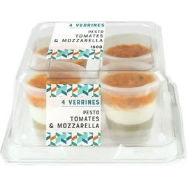 Verrines Pesto Tomates et Mozzarella (4x40g)