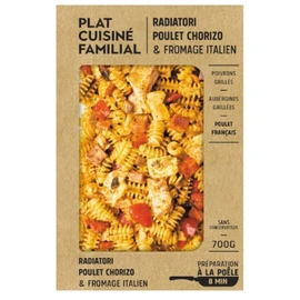 Plat Cuisiné Familial Radiatori Chorizo Et Fromage Italien (700g)